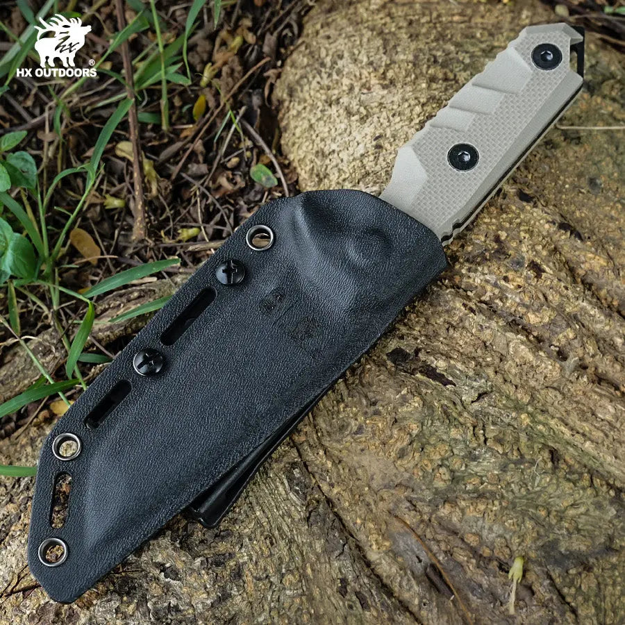 HX Snipers D-183 couteau fixe lame 98 mm marron