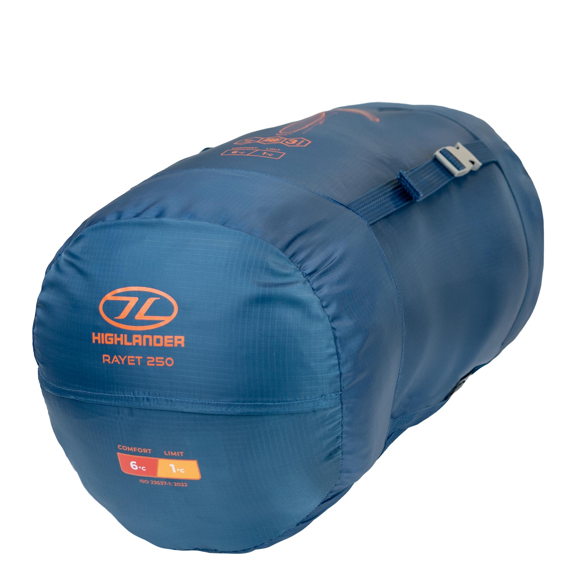 Highlander Rayet 250 sac couchage momie bleu 2 saisons