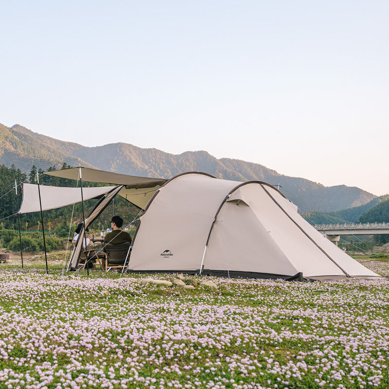 Naturehike tente tunnel camping 6 personnes Grand jupe neige