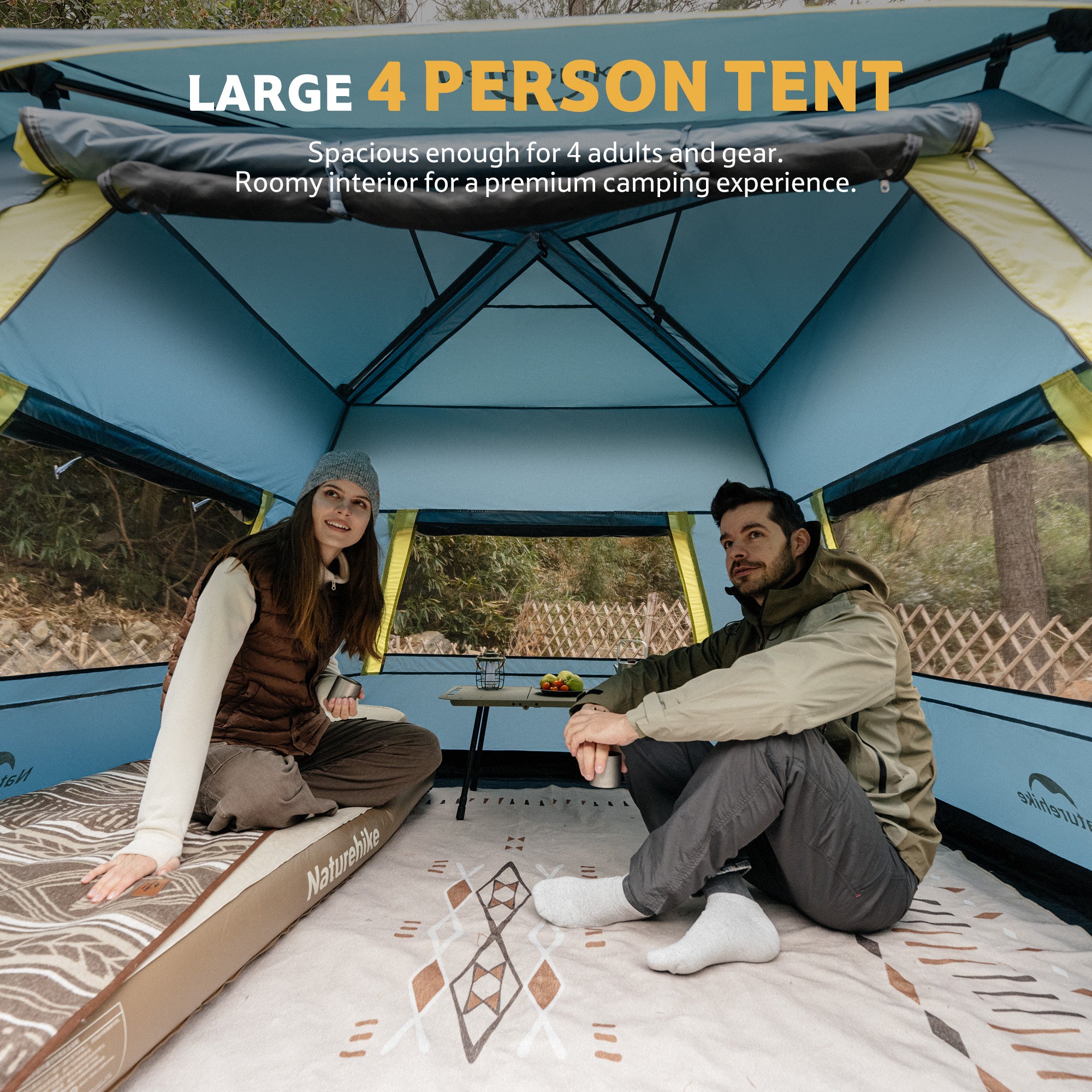 Naturehike Cape Lite tente camping 4 personnes cabine
