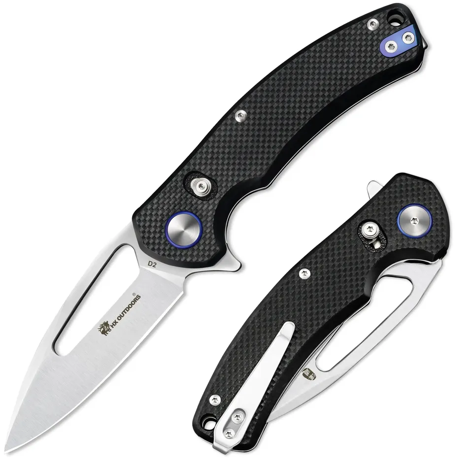 HX Voyager ZD-091S couteau pliant D2 manche G10 noir