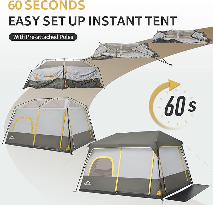 Naturehike Cape tente camping 6 personnes pop-up 4 saisons