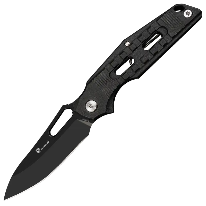 HX Rock Fluorite couteau poche 7,5cm nylon noir