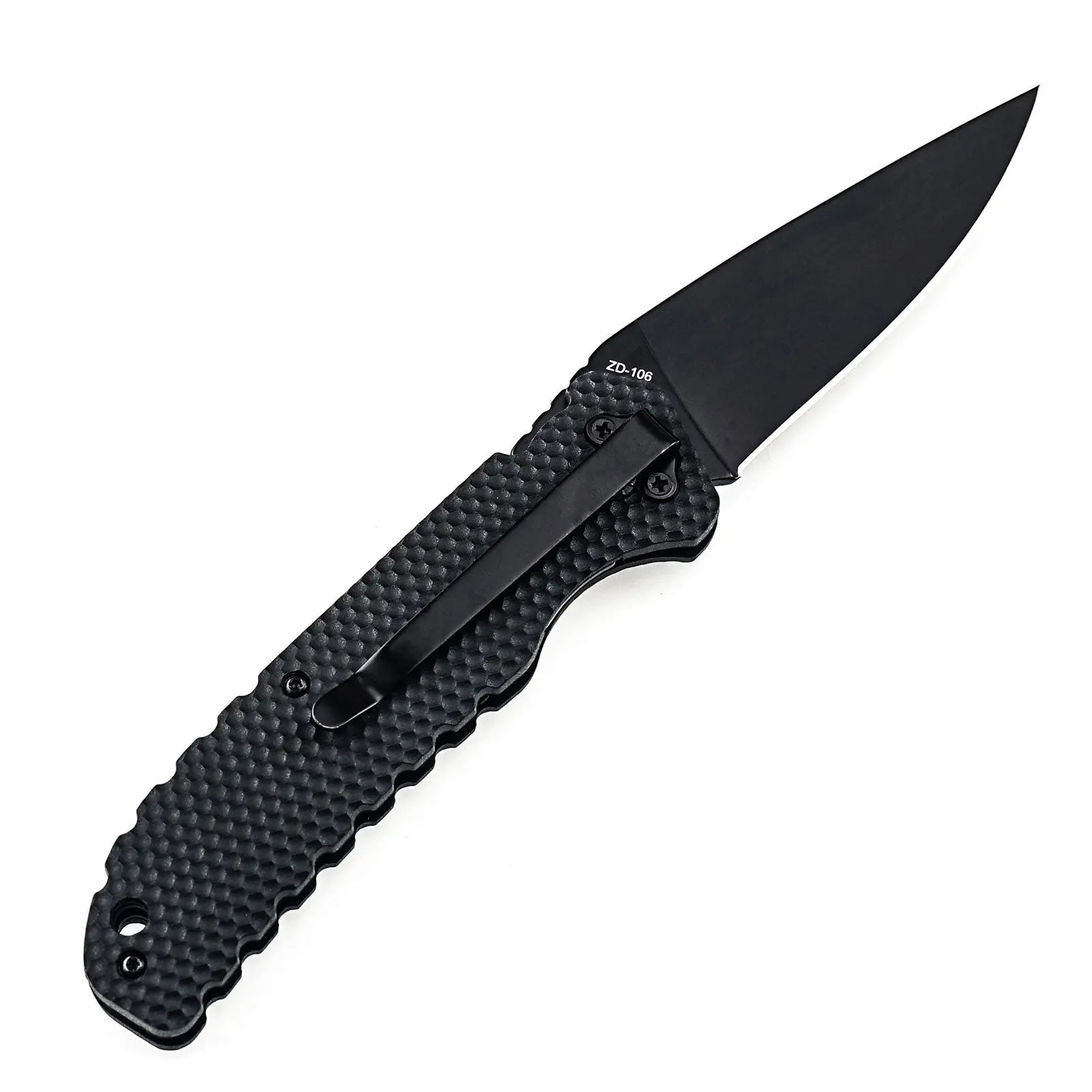 HX Shadoweer ZD-106 couteau pliant G10 noir 85 mm