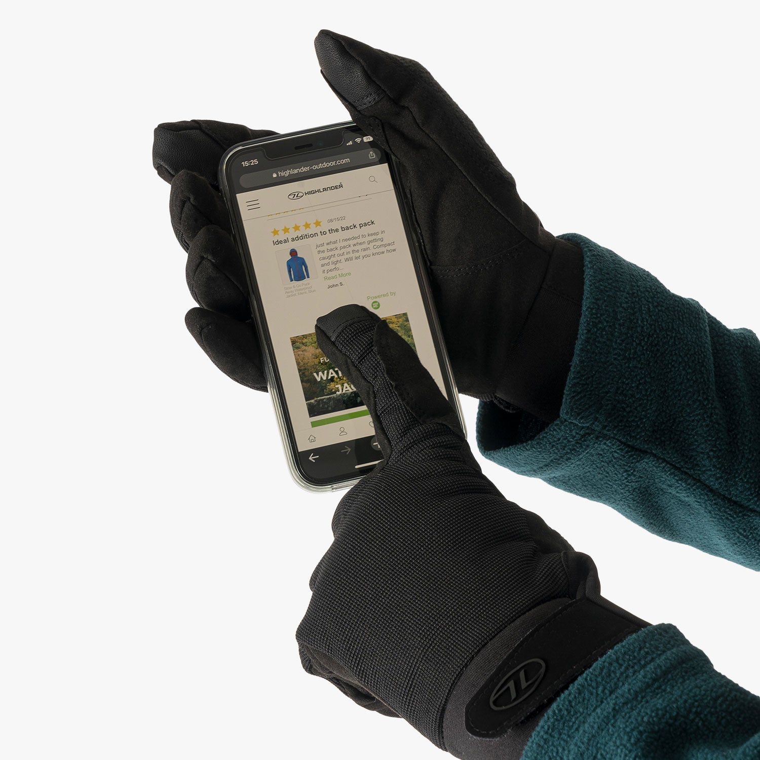HIGHLANDER Aqua-Tac gants imperméables noirs membrane PU