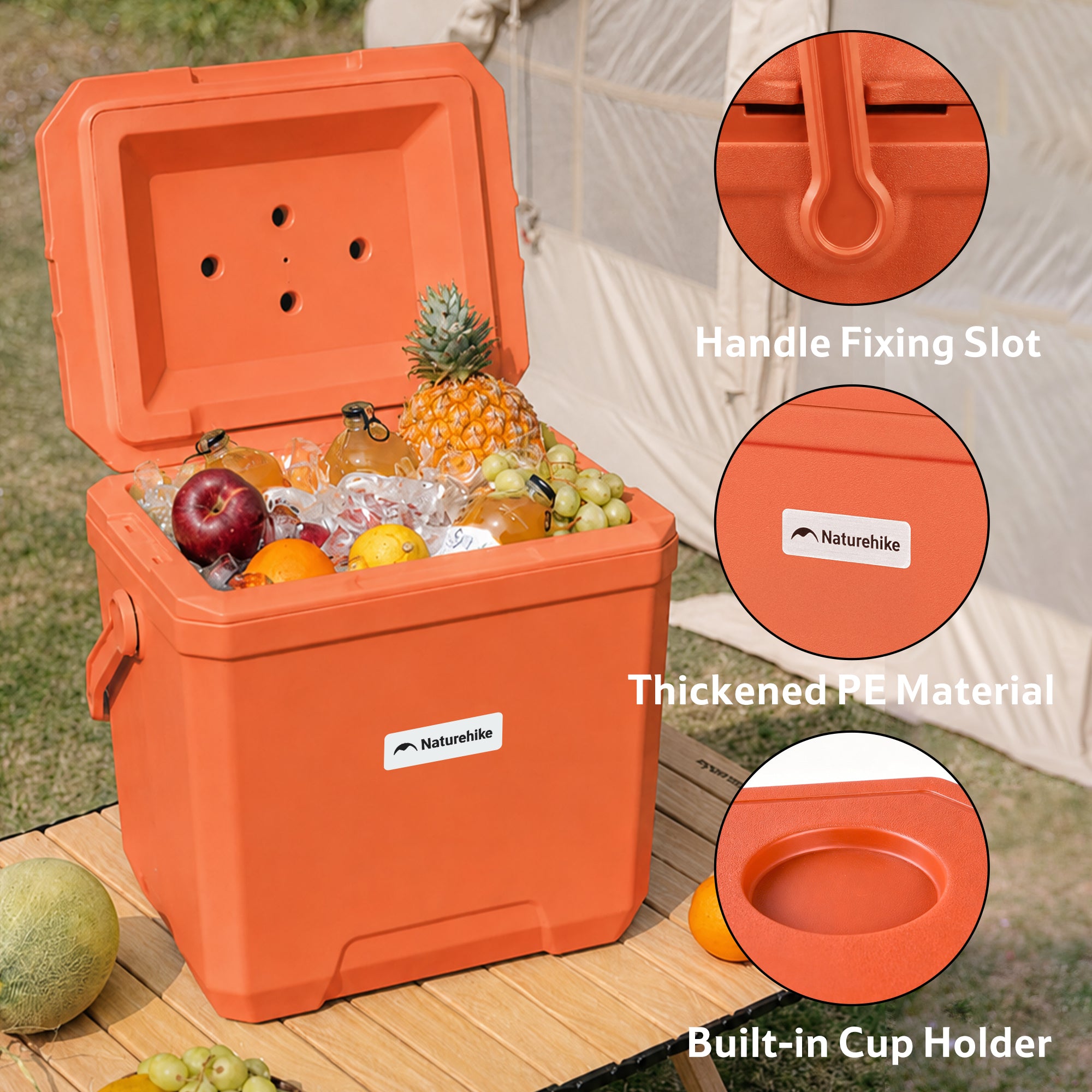 Naturehike Whale Pro glacière isotherme 17L orange 86h