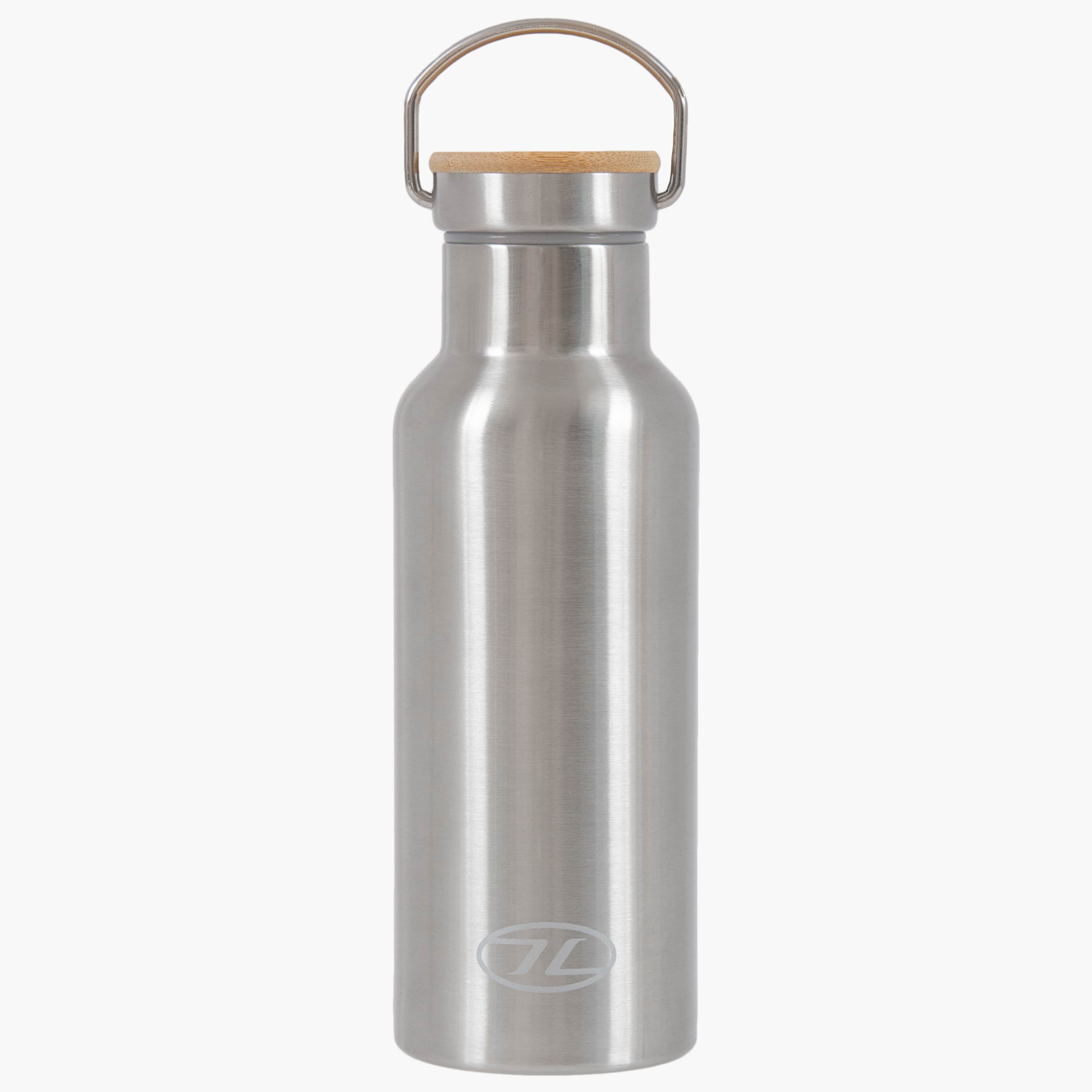 Highlander Campsite Gourde Isotherme 500ml Bleue Inox