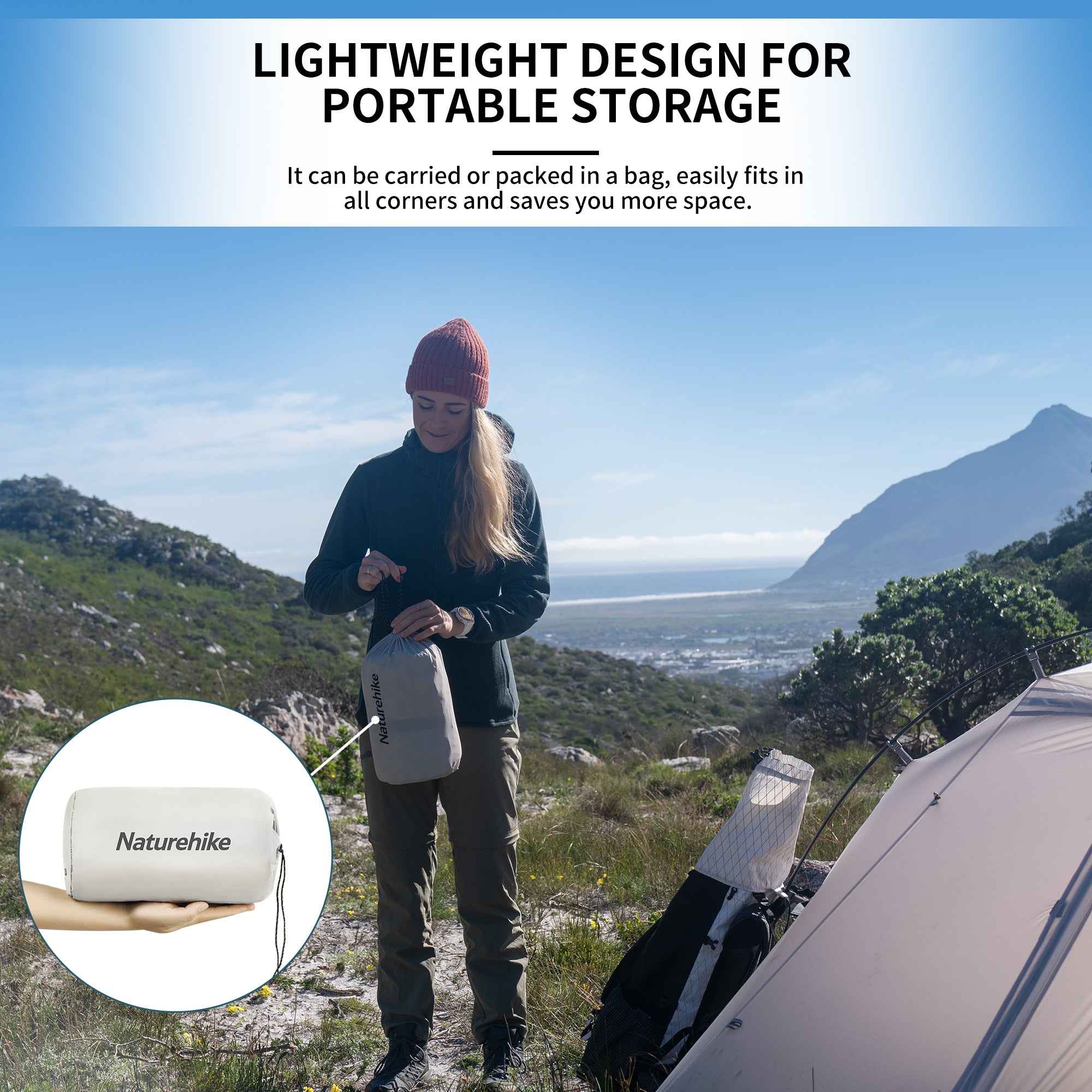 Naturehike Yugu R2.1 matelas camping blanc standard autogonflant