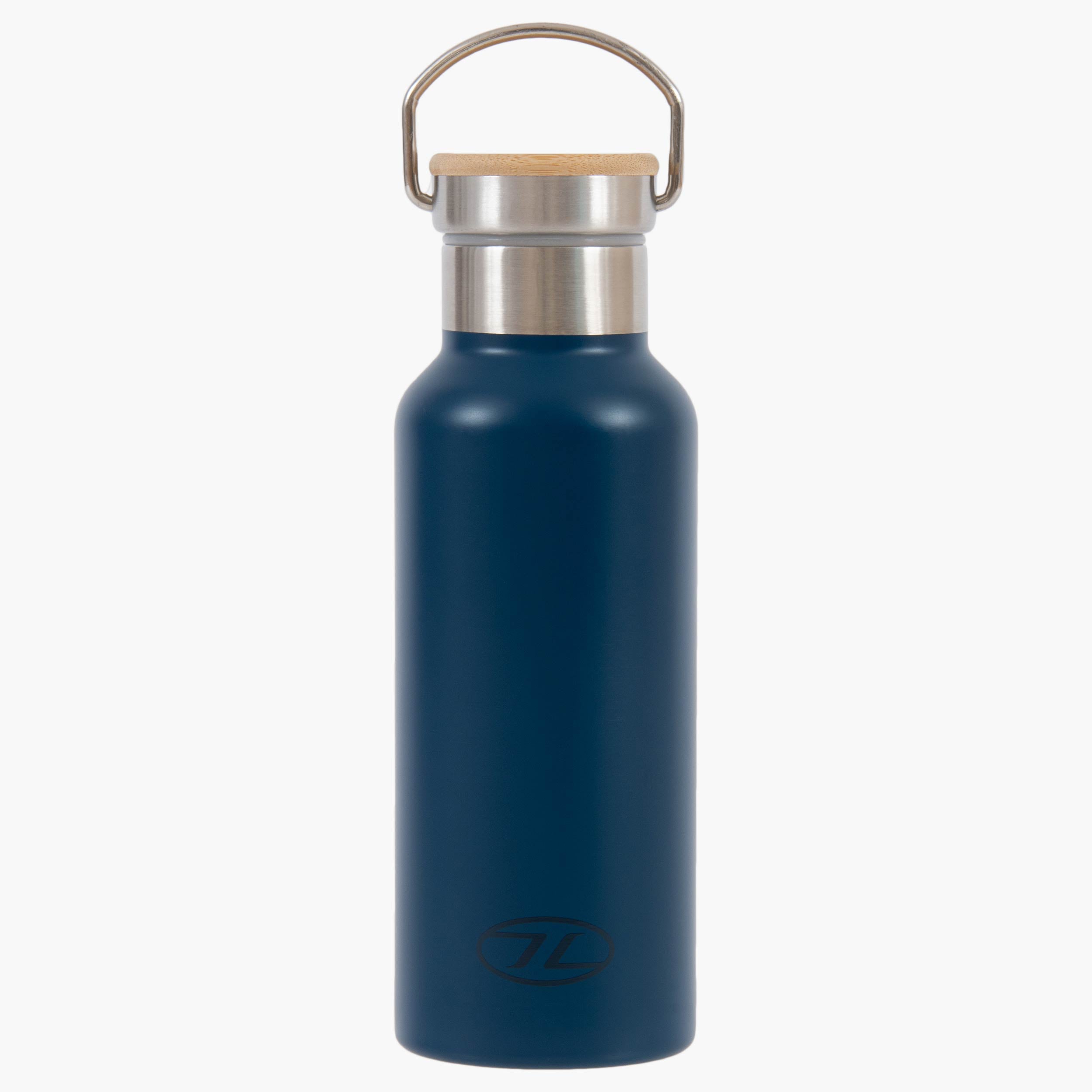 Highlander Campsite Gourde Isotherme 500ml Bleue Inox