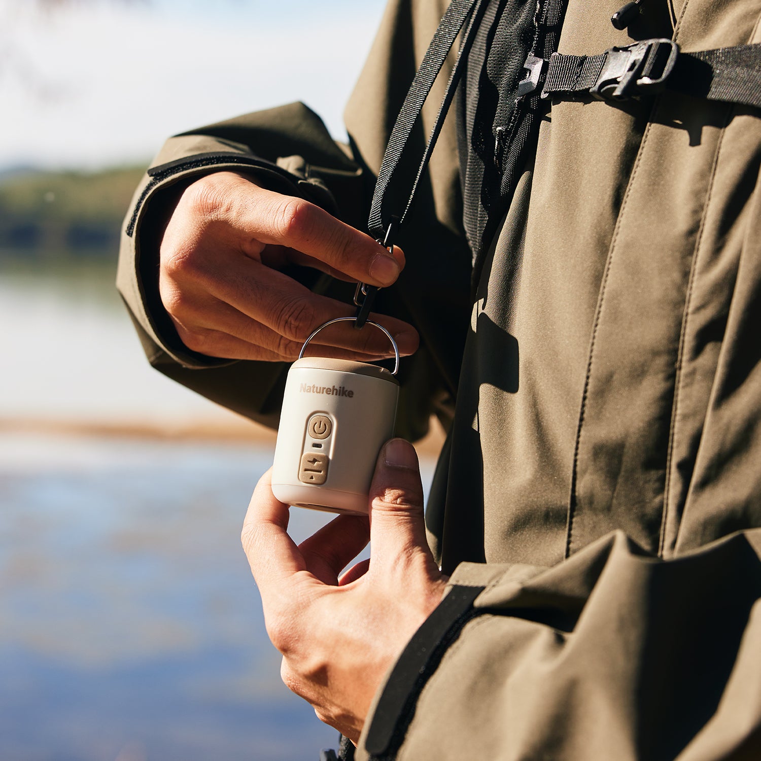 Naturehike mini pompe à air Gris Avoine lampe 1600 mAh