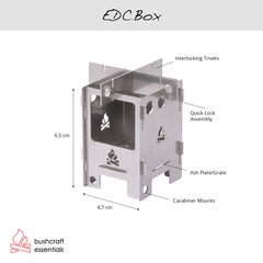 Bushcraft Essentials EDCBox Micro Stove Réchaud titane 41 g