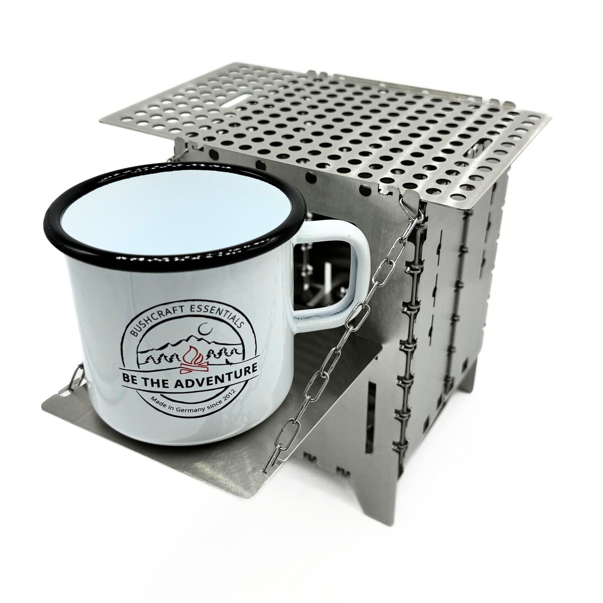 Bushcraft Essentials Bushbox XL glissière bois inox chaine