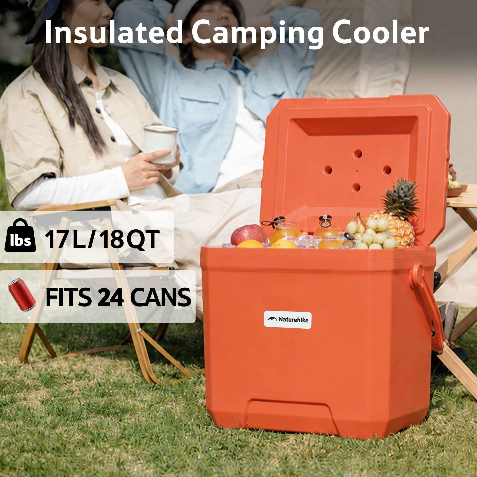 Naturehike Whale Pro glacière isotherme 17L orange 86h