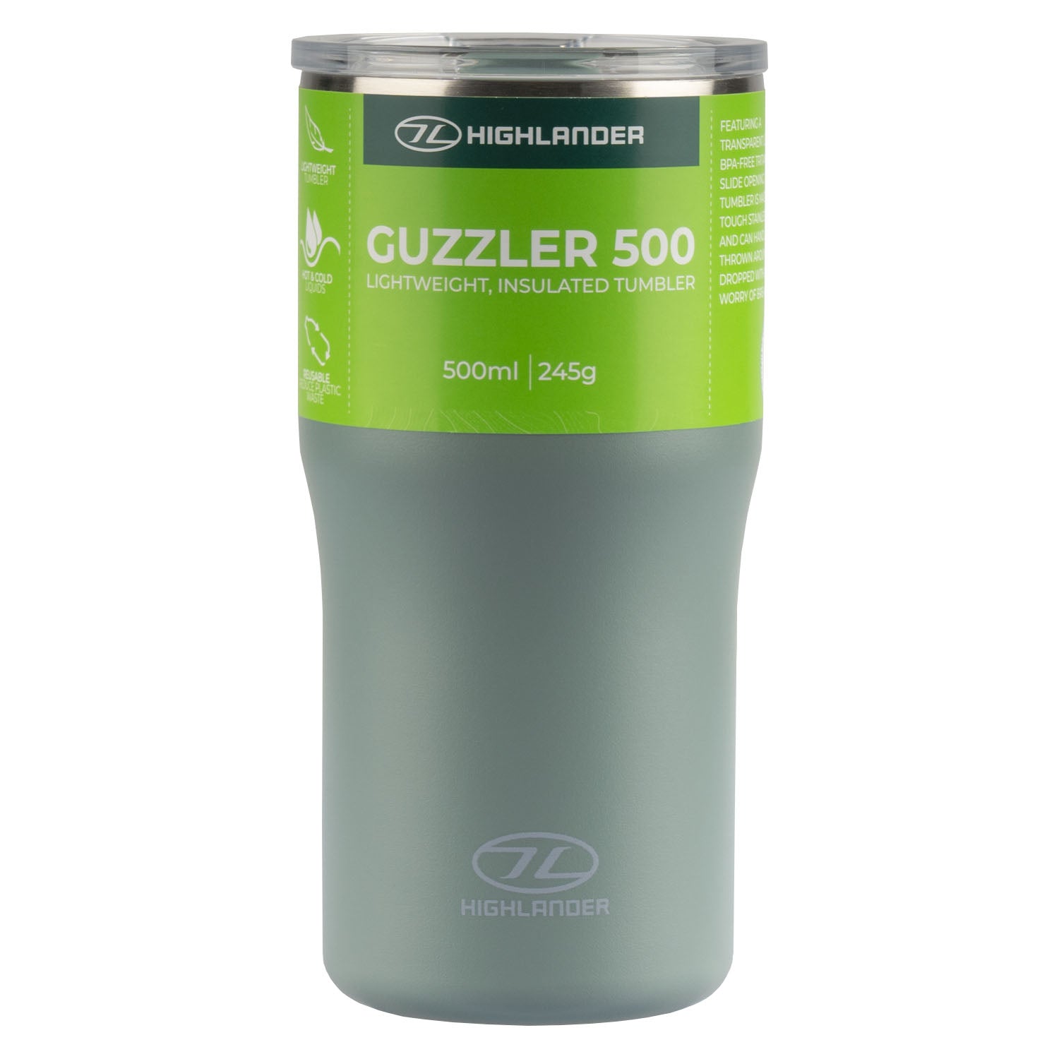 Highlander Guzzler 500 gobelet isotherme Charcoal