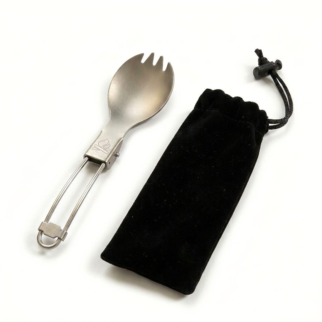 Bushcraft Essentials Bushbox Spork couvert titane 17 g 15 cm