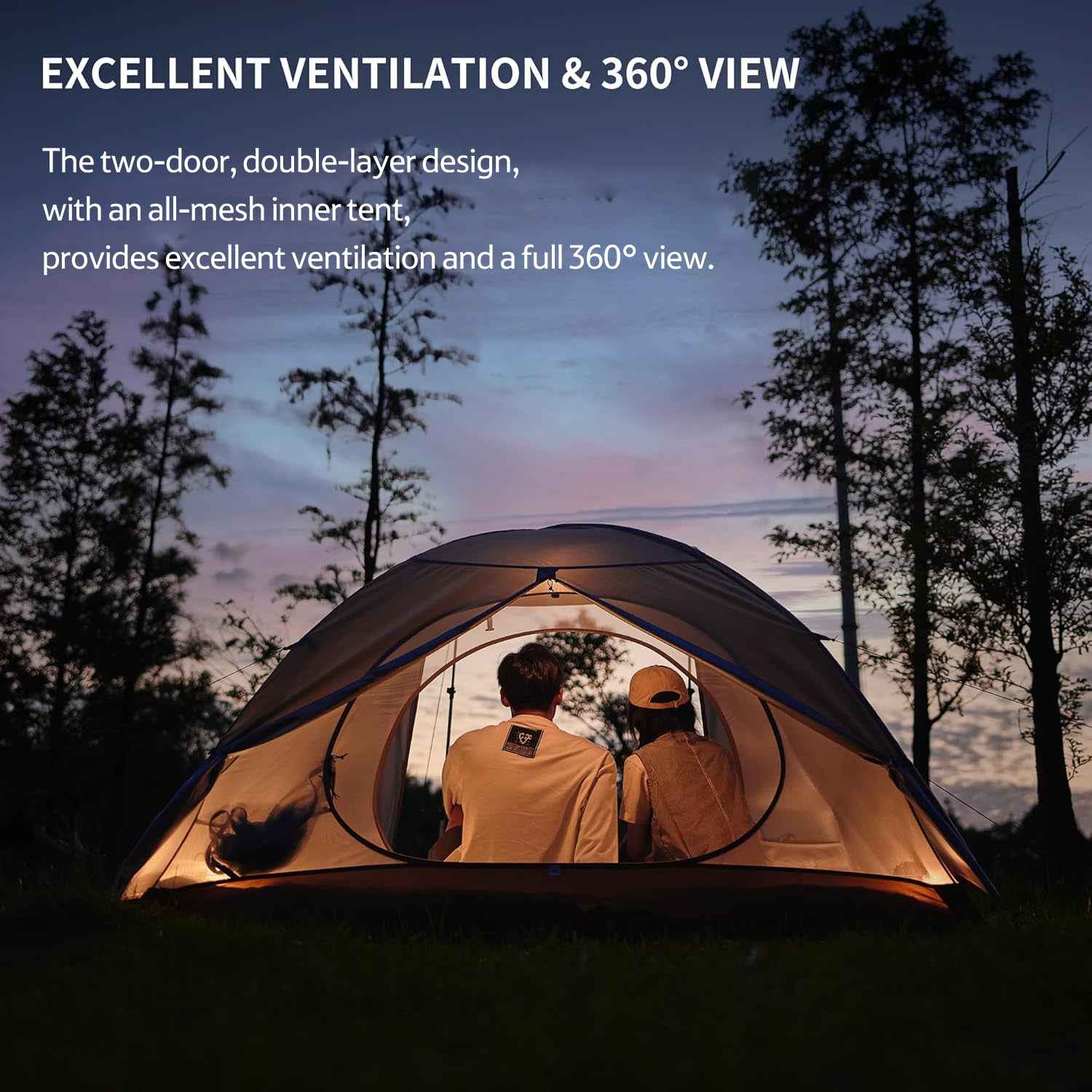 Naturehike Cloud River tente camping 3 personnes marron 3,1 kg