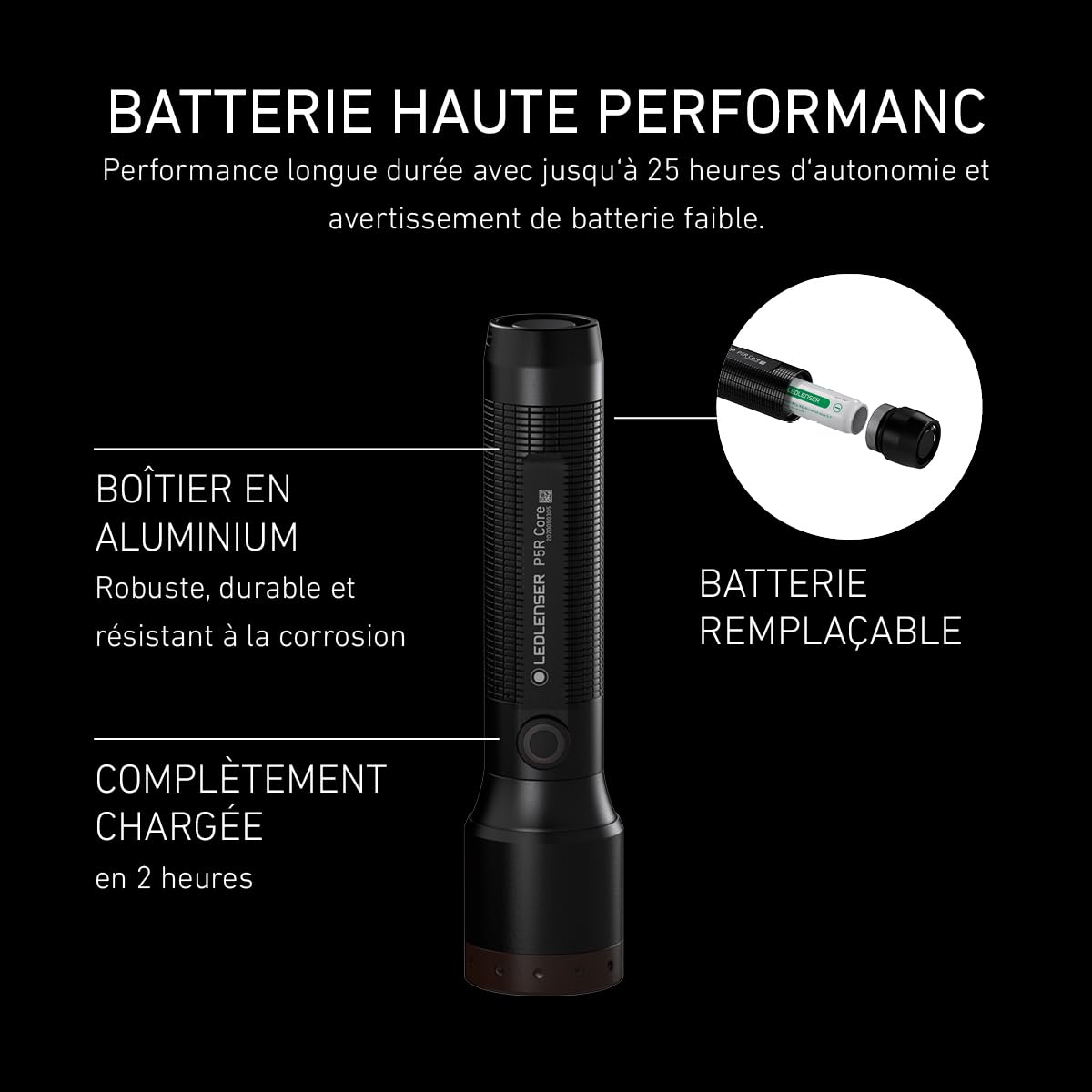 Ledlenser P5R Core lampe torche rechargeable 500 lm 250 m