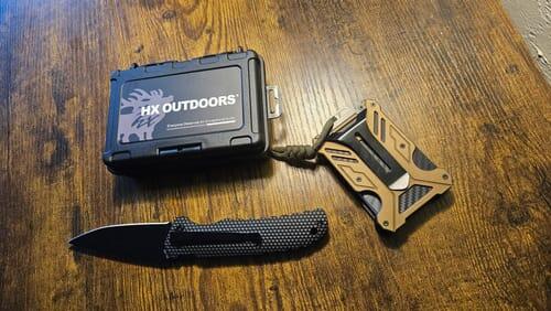 HX Shadoweer ZD-106 couteau pliant G10 noir 85 mm