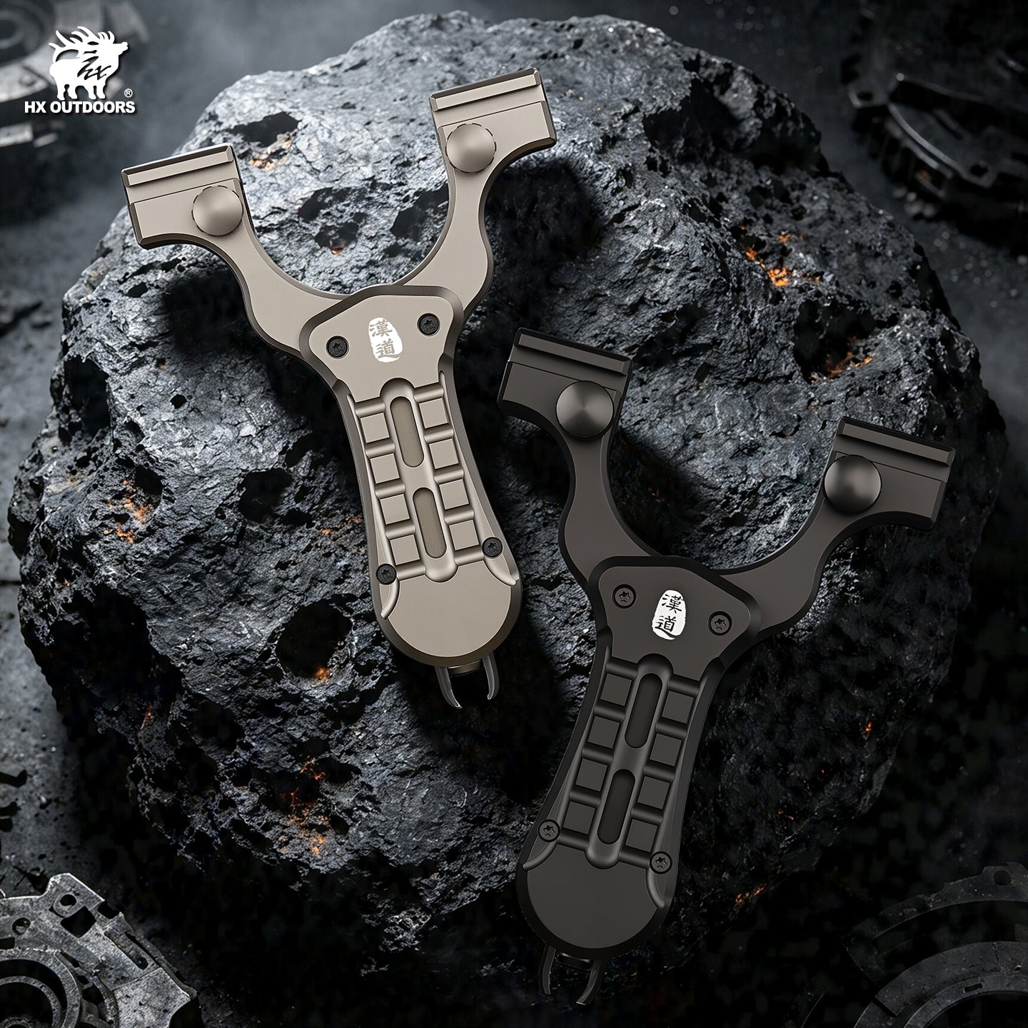 HX Accurion EDC-112B lance-pierre pliant noir