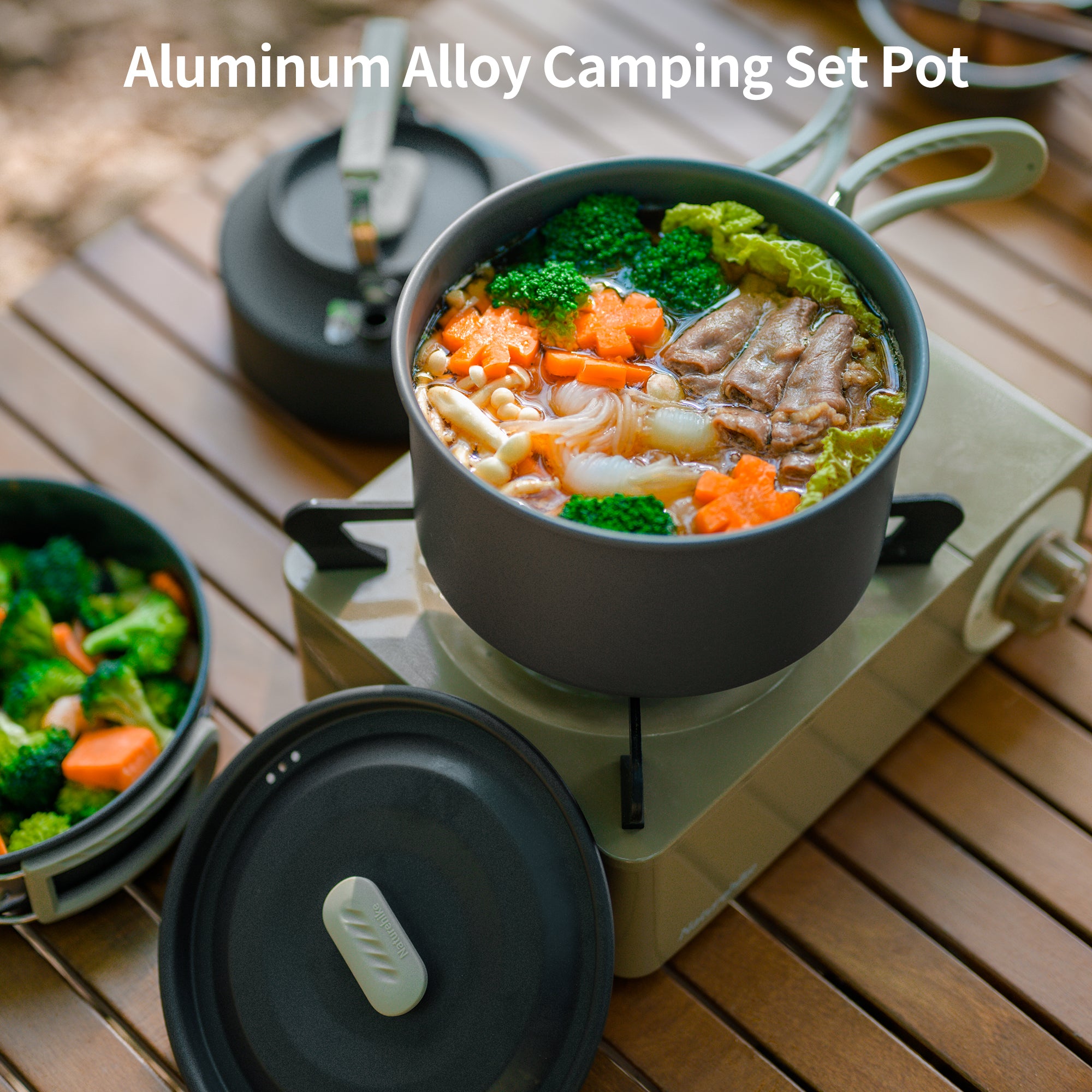 Naturehike TrailCook Set Popote Alu 2-4 Personnes 1,7L