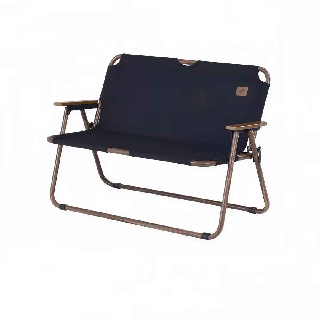Naturehike chaise camping double bois grain noir 2 places