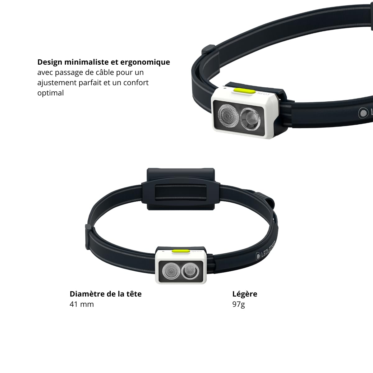 Ledlenser NEO3 Lampe Frontale 400lm Noire 97g 20h AAA