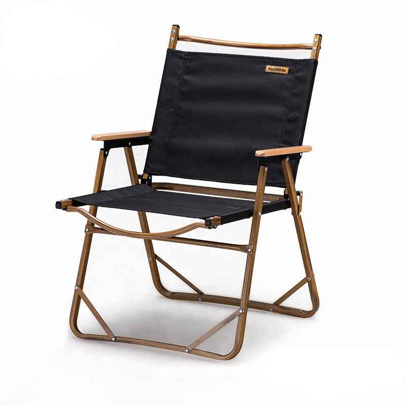 Naturehike Glamping chaise camping aluminium noir rembourrée 120 kg