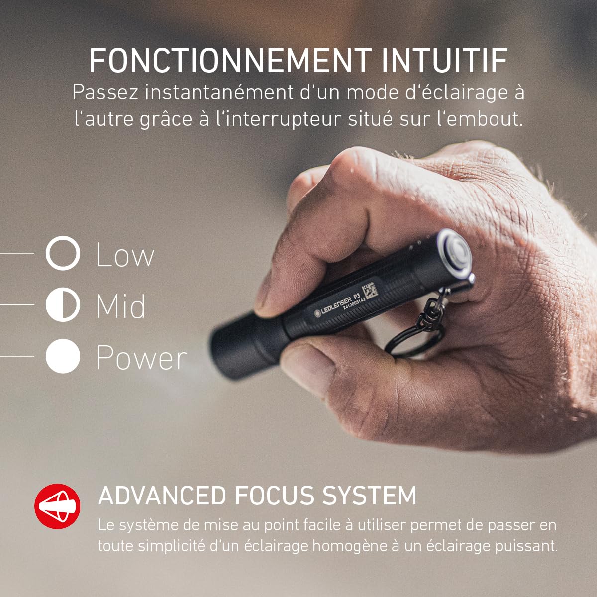 Ledlenser P3 P-Series mini lampe torche 130lm 43g