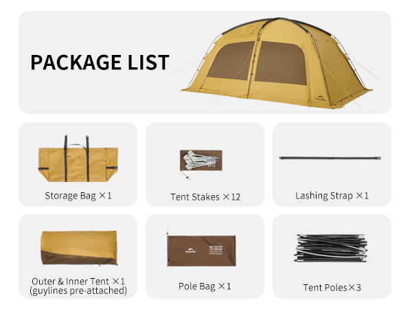Naturehike Dune 10.9 Pro tente 4 personnes chauffante