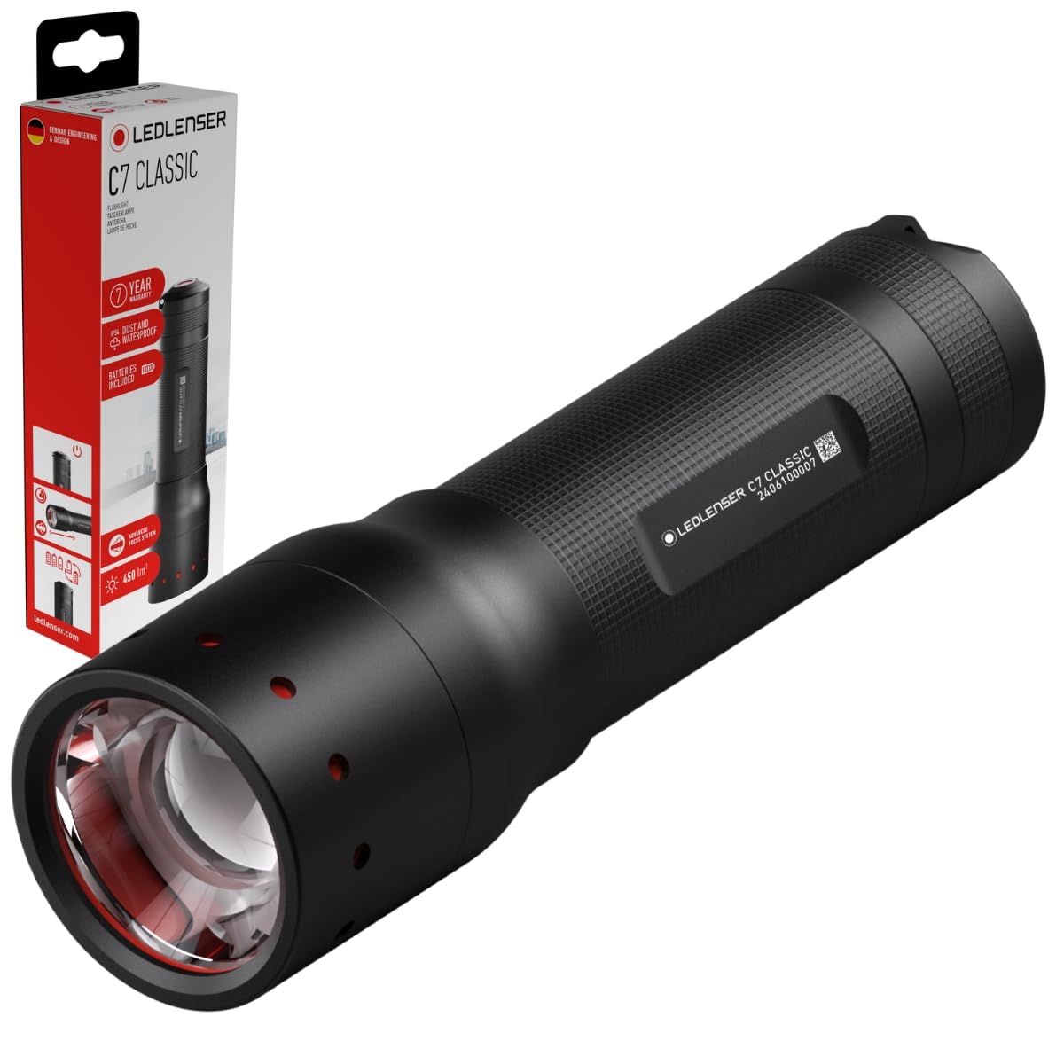 Ledlenser C7 C-Series lampe torche 450lm piles AAA