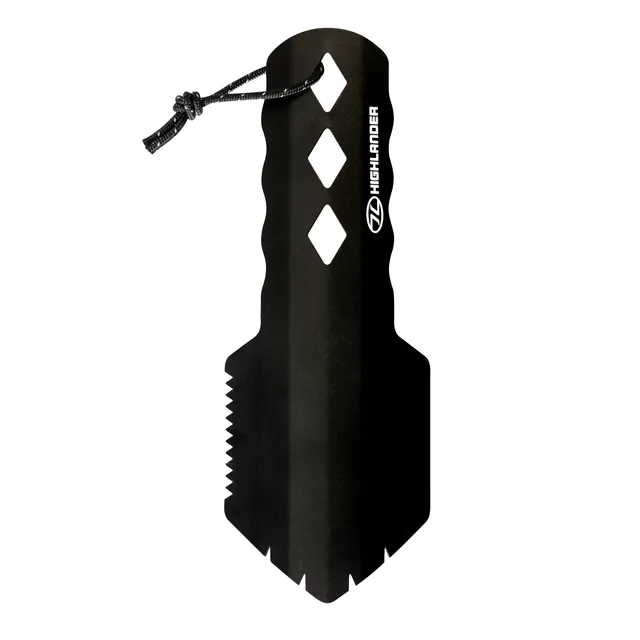 Highlander Arrow Trowel pelle camping aluminium noire