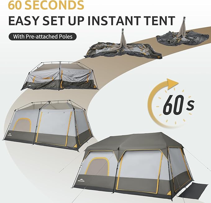 Naturehike Cape tente camping familiale 8 personnes PU3000