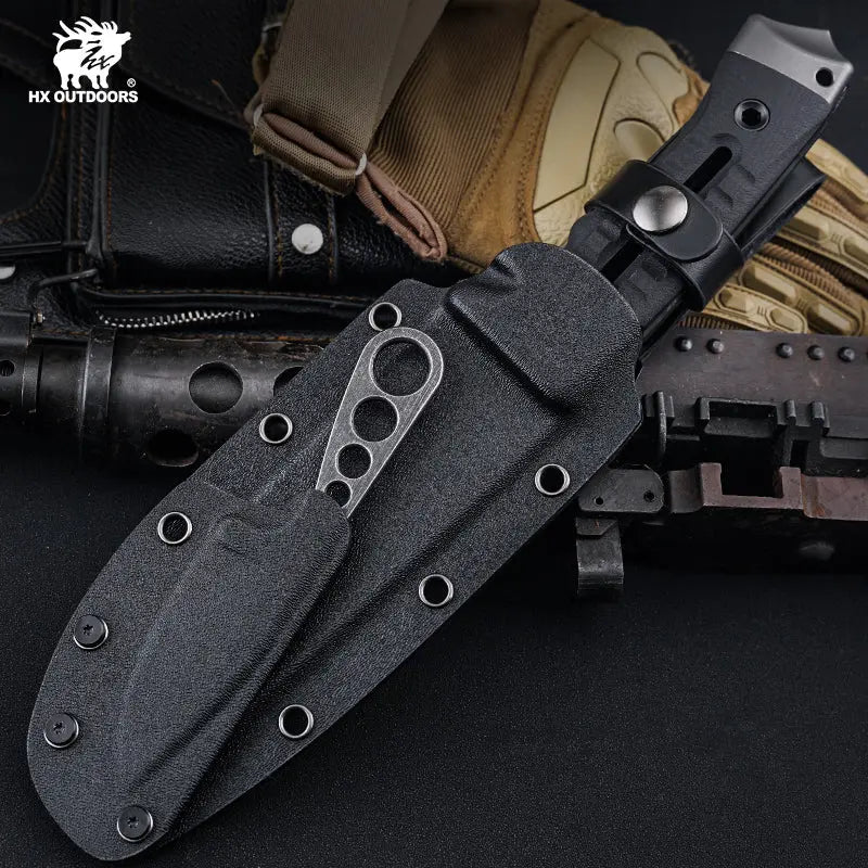 HX Nightstalker D-307 couteau lame fixe 13 cm G10 noir