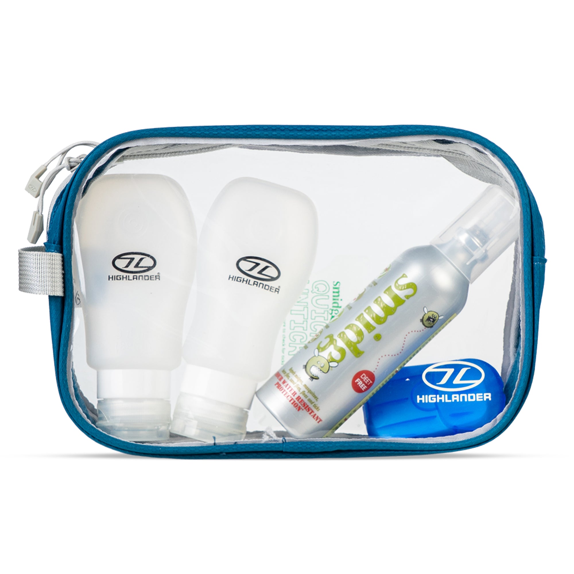 Highlander Travel Essentials Liquid Pouch trousse voyage noire PVC cabine