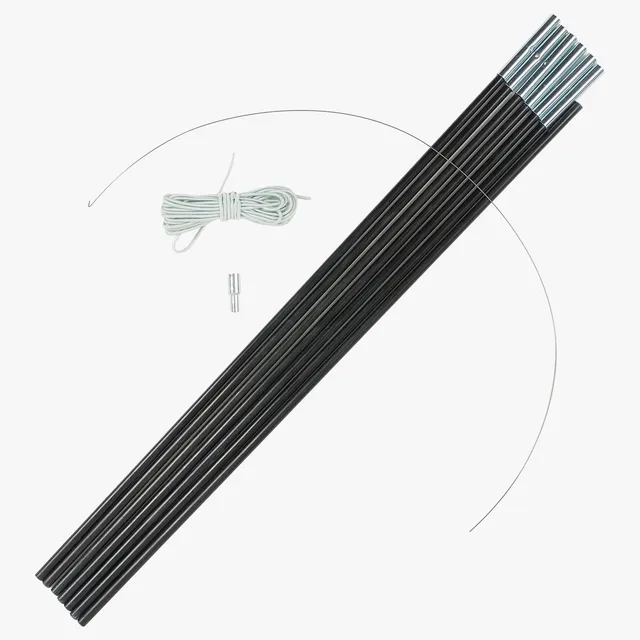 Highlander Tent Pole Kit arceau fibre 8,5mm 7 tiges
