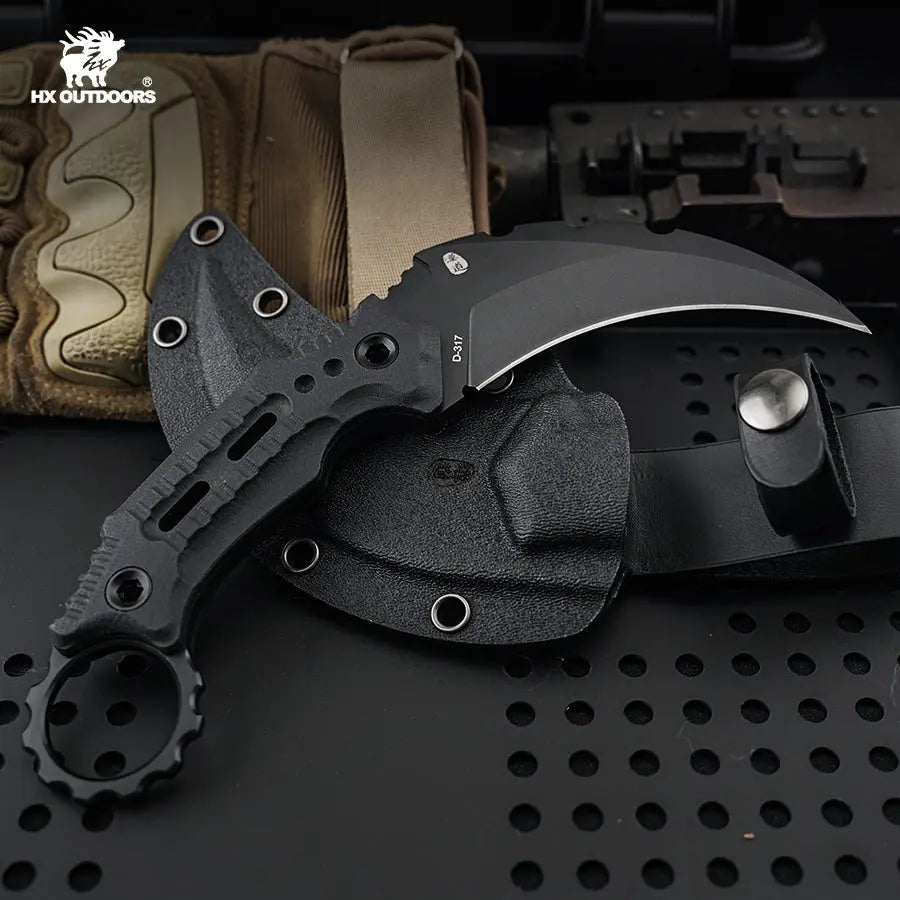 HX Outdoors Shadowfang D-317 couteau fixe DC53 noir