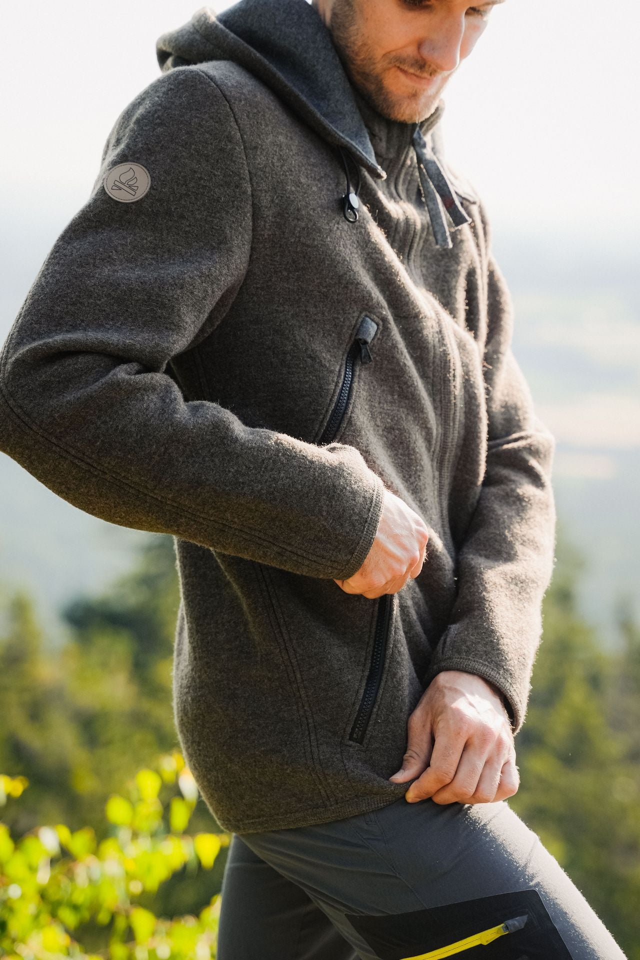 Bushcraft Essentials Wool Essentials Active Wear Veste laine olive M