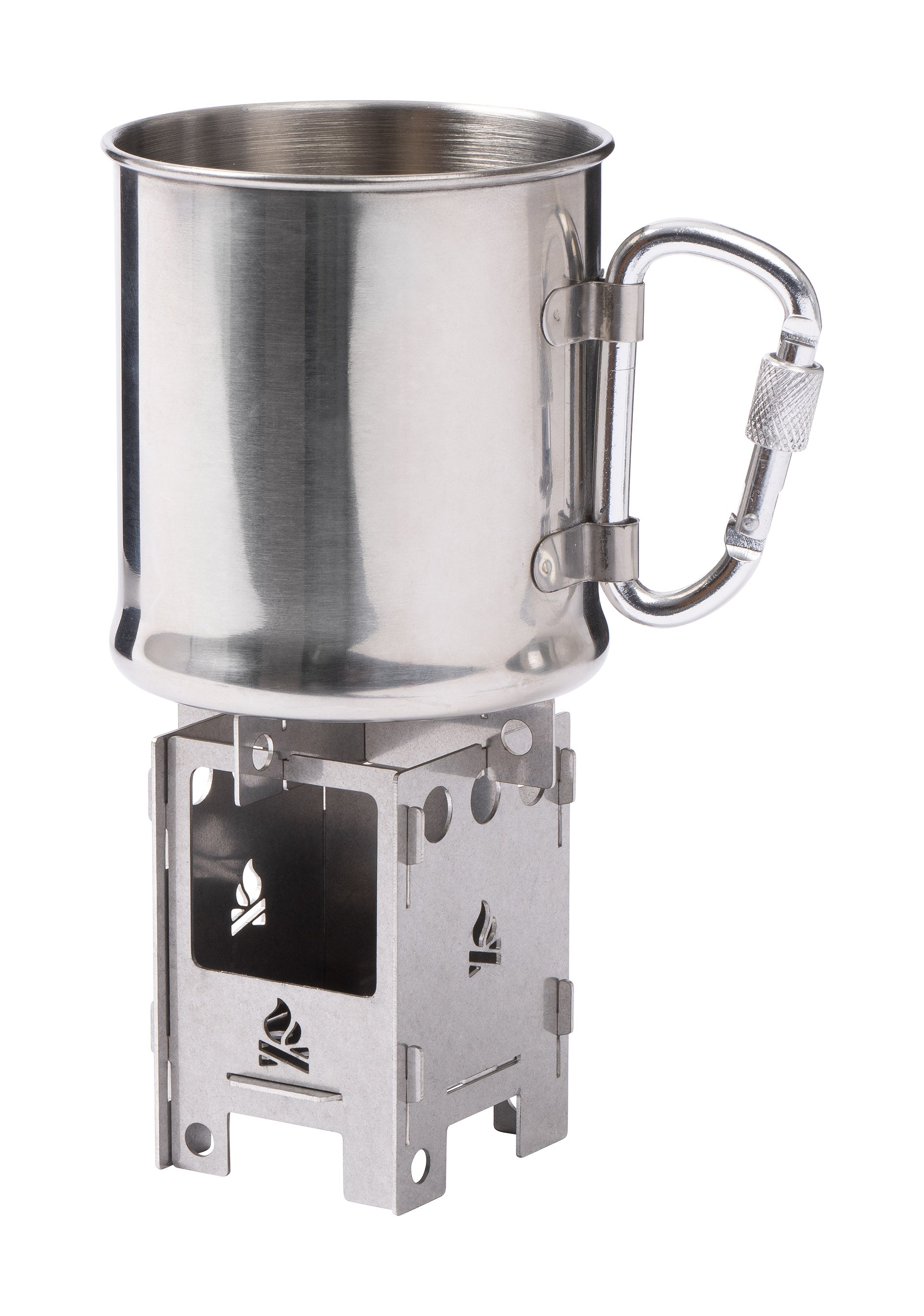 Bushcraft Essentials EDCBox micro réchaud bois inox poche