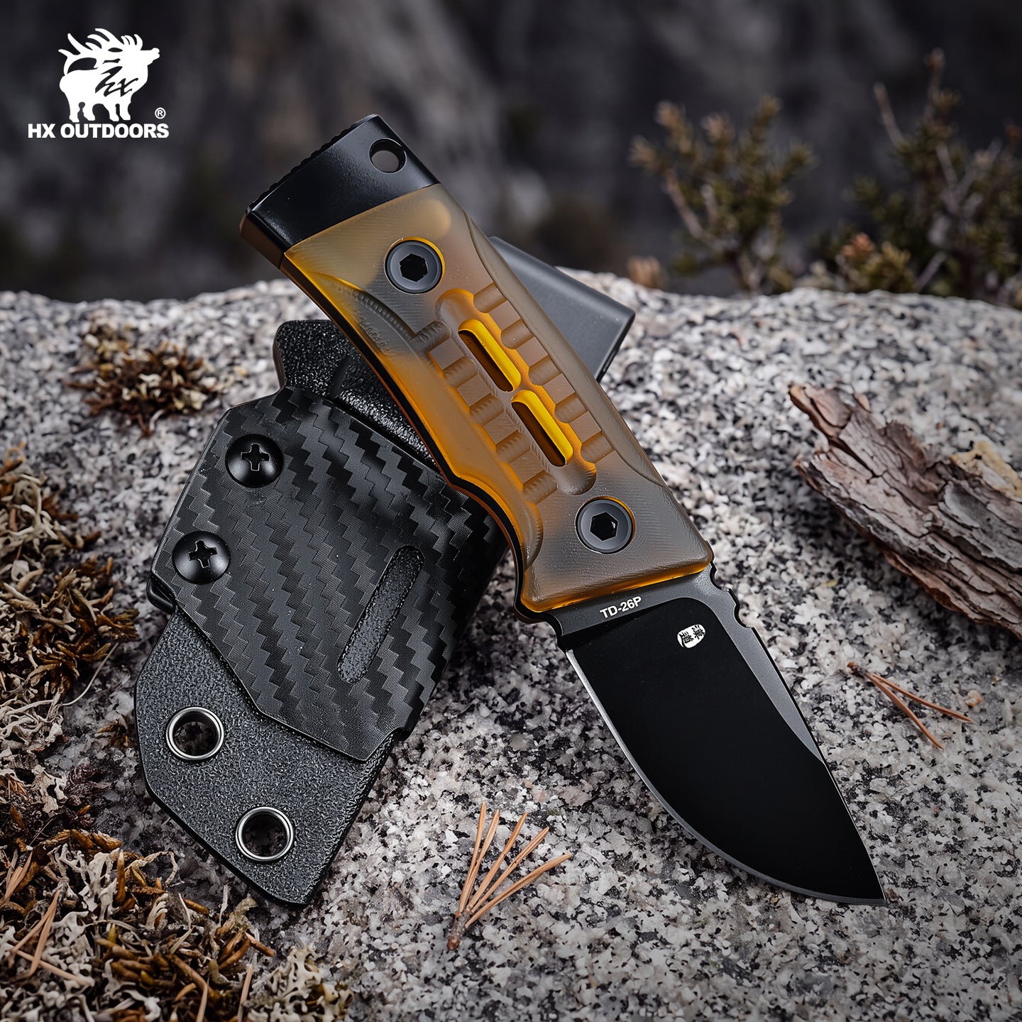 HX Rock Apex Mini TD-26P couteau fixe DC53 14,3 cm PEI