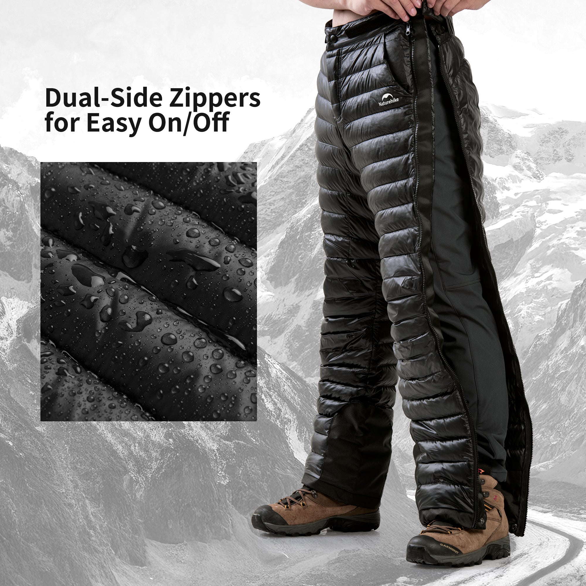 Naturehike Yushang Pantalon Duvet Canard Zip Taille M