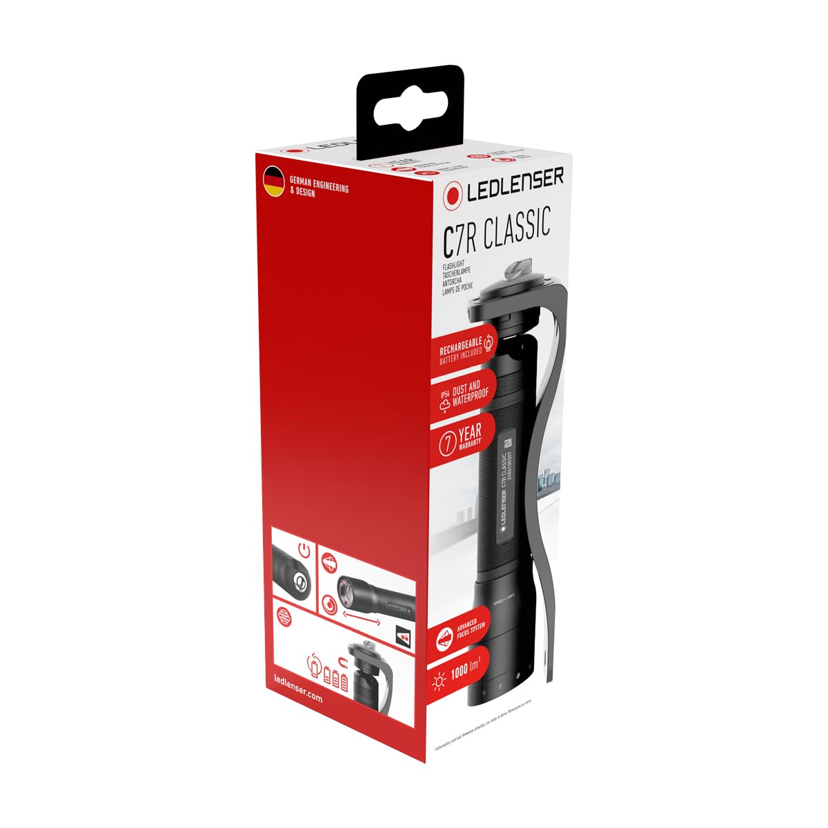 Ledlenser C7R Classic lampe torche rechargeable 1000 lm