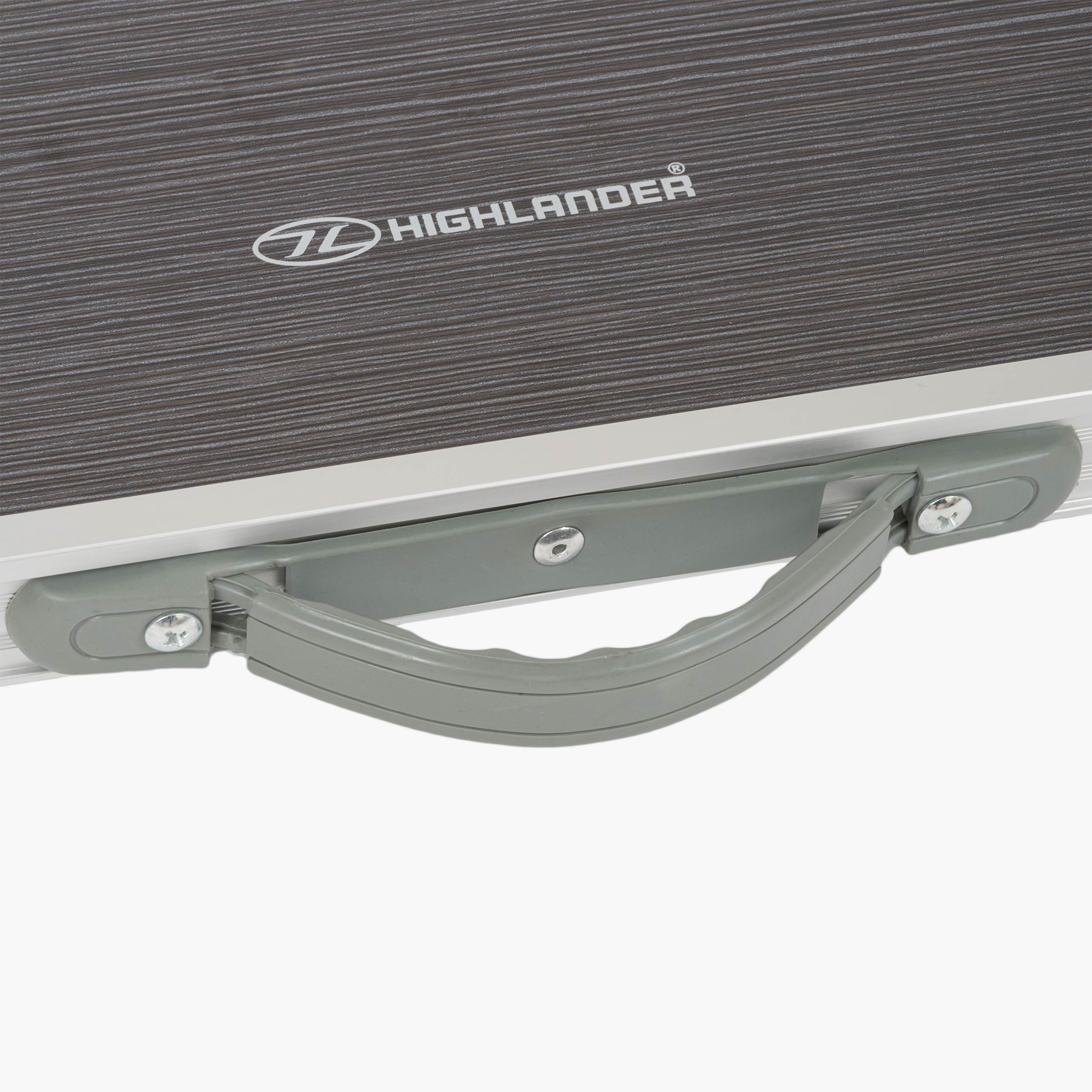 Highlander Table camping pliante compacte alu grise single