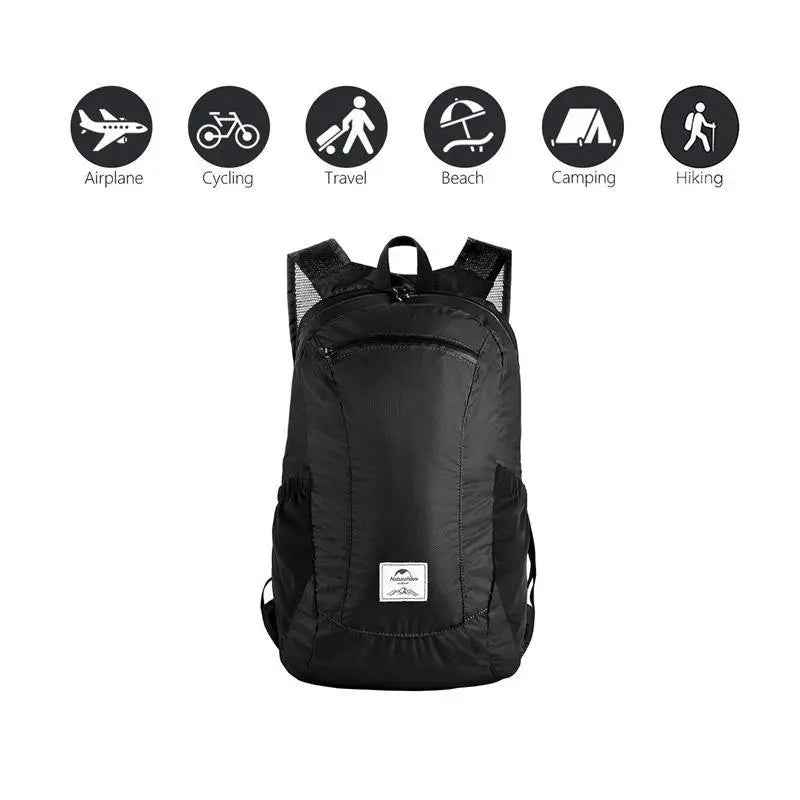Naturehike Cloud Wing sac à dos pliable 18L noir ultraléger