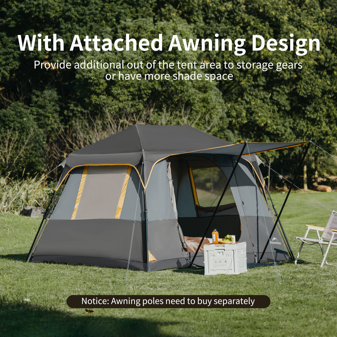Naturehike Cape 5.2 tente camping 4 personnes montage 60s