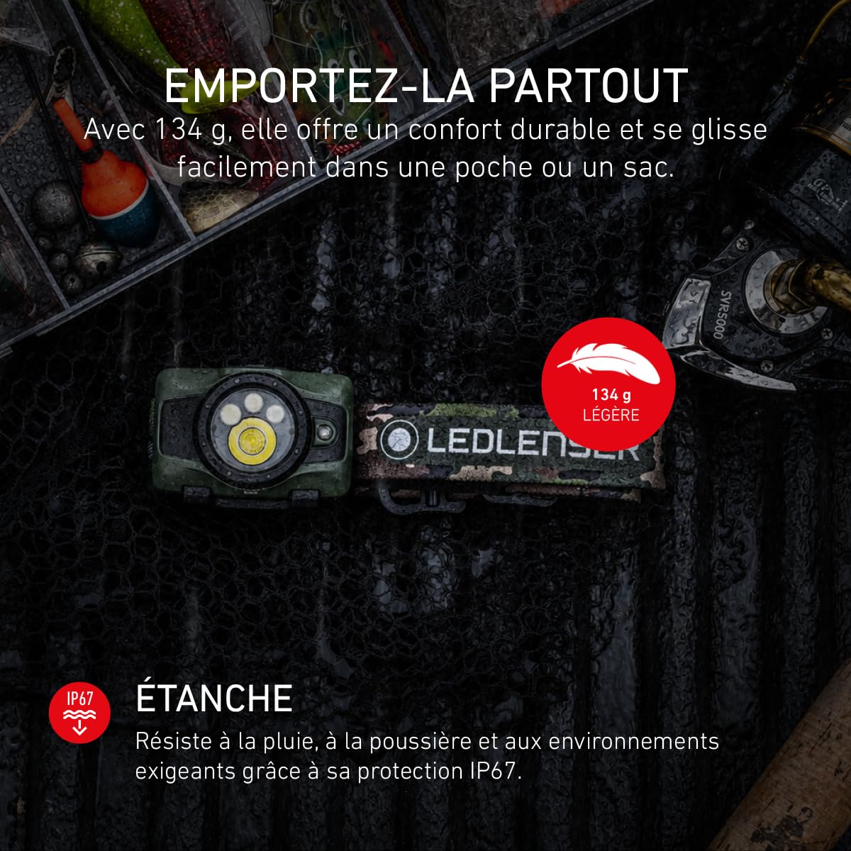 Ledlenser HF7R RGB lampe frontale camouflage 1200 lm