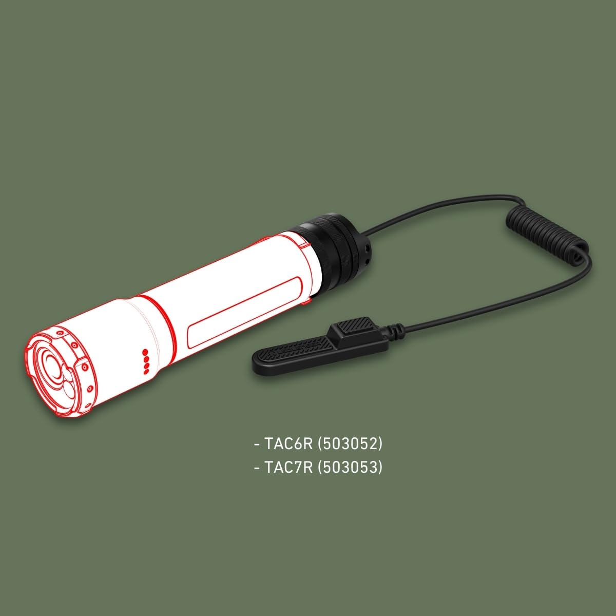 Ledlenser Type I Télécommande TAC7R TT3R Câble 25-45 cm