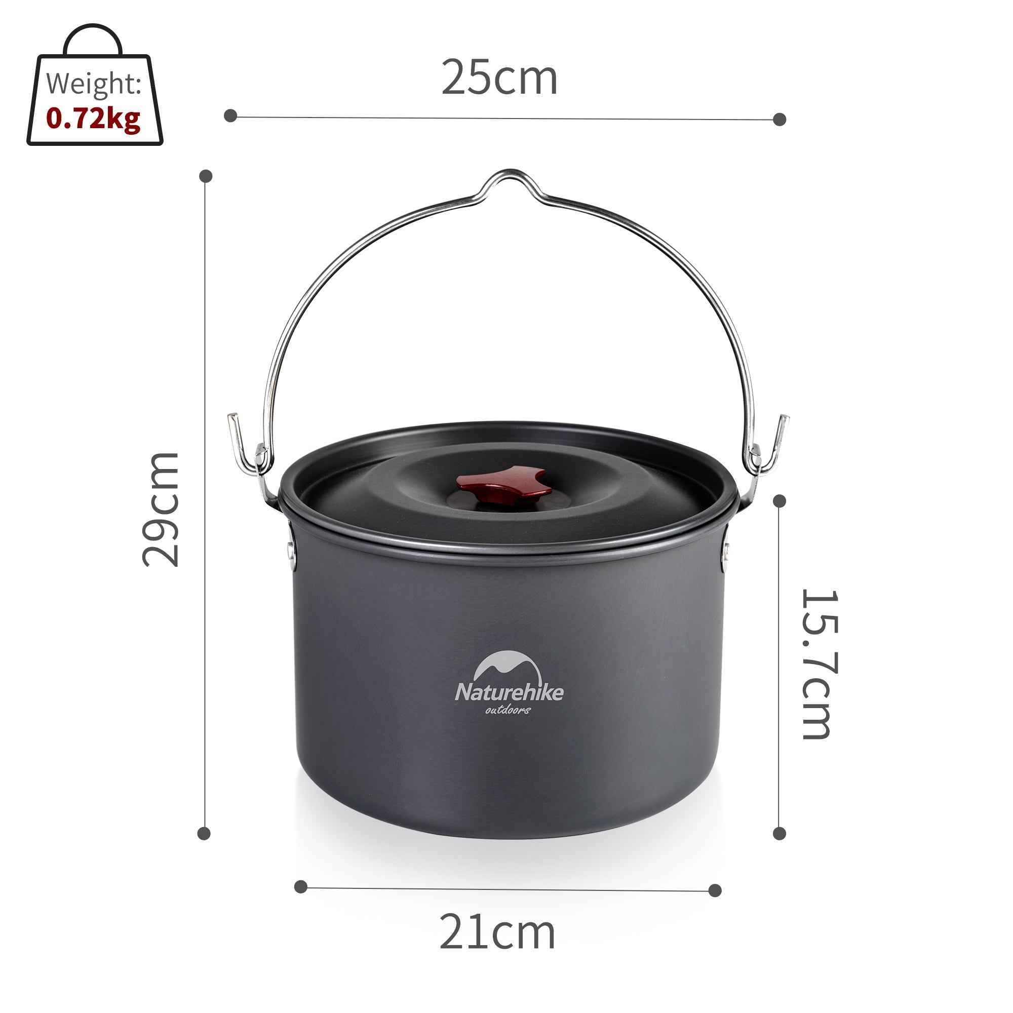 Naturehike Casserole suspendue aluminium 4-6 personnes Pot