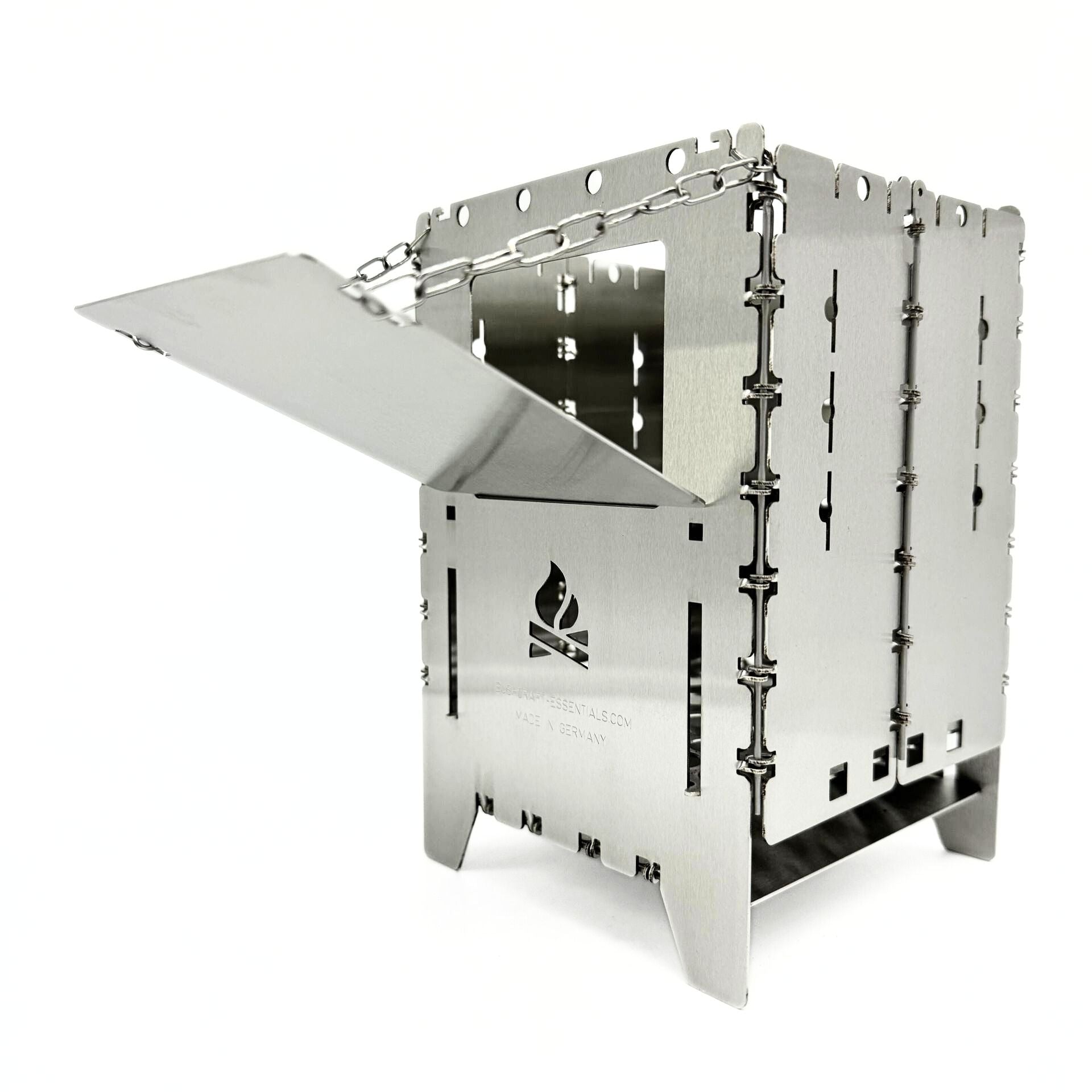 Bushcraft Essentials Bushbox XL glissière bois inox chaine