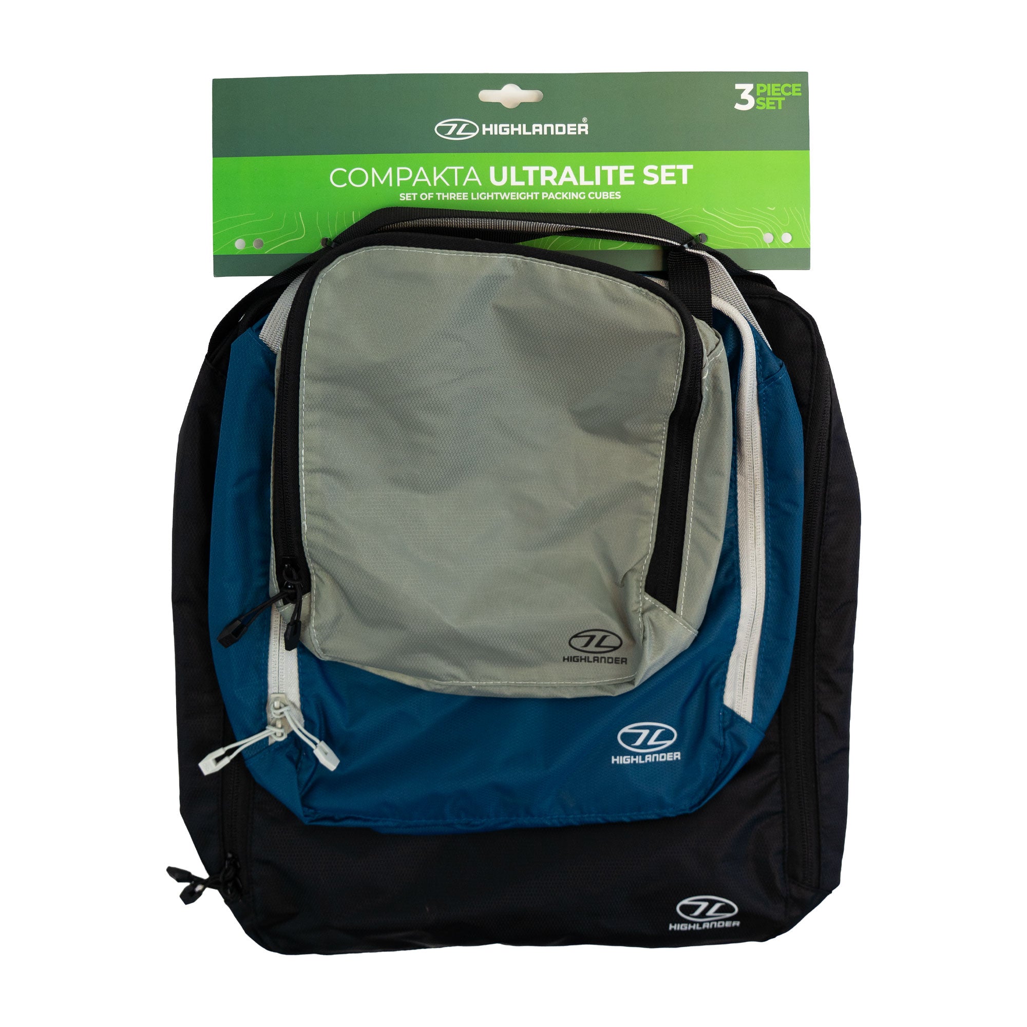 Highlander Compakta lot 3 cubes rangement nylon léger