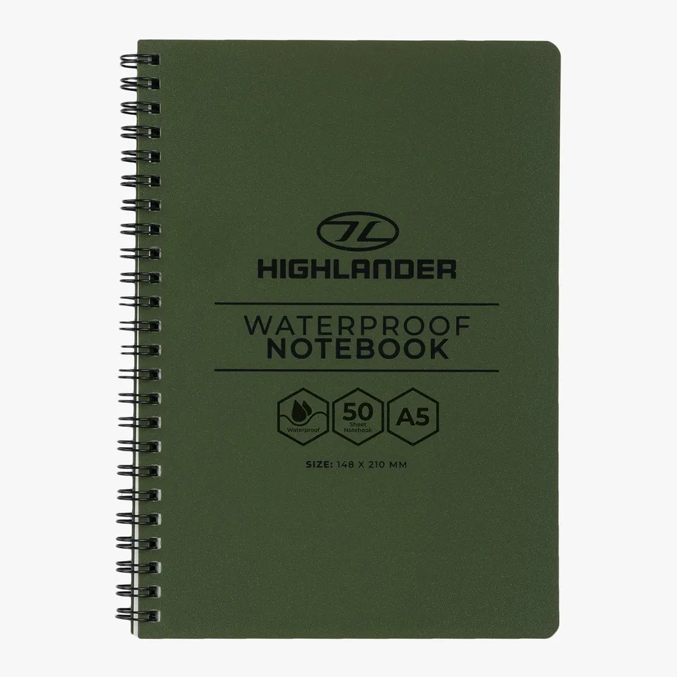 Highlander Travel Essentials carnet étanche A5 olive
